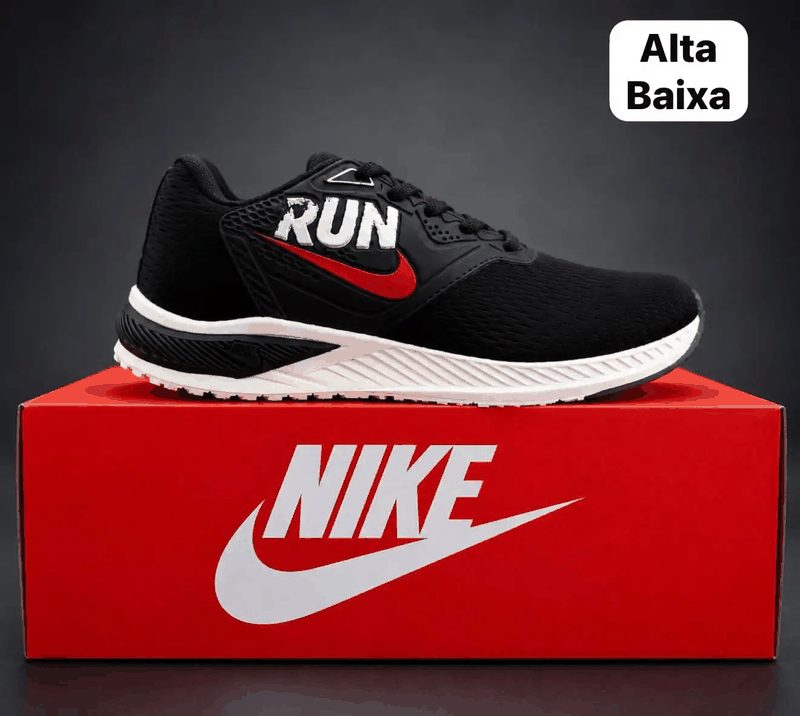 NIKE RUN - PRETO/VERMELHO/BCO