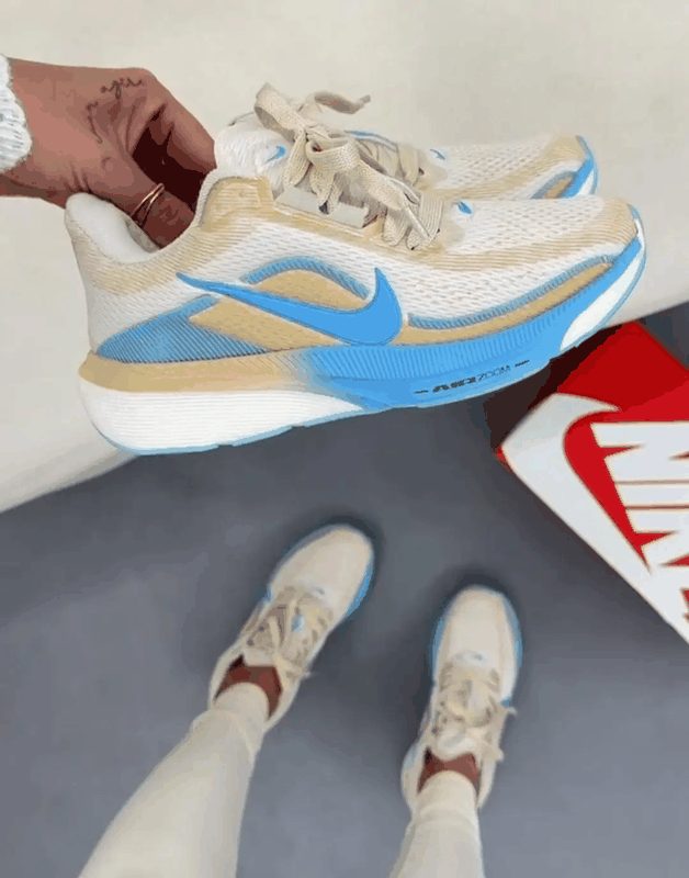 NIKE AIR ZOOM E.V.A - OFF/AZUL CLARO