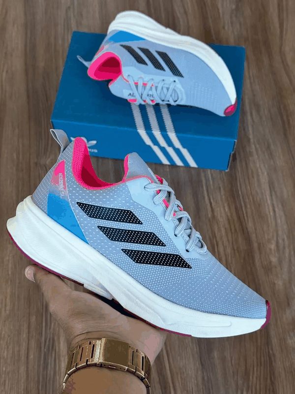 ADIDAS DURAMO SL - CINZA/ROSA/AZUL