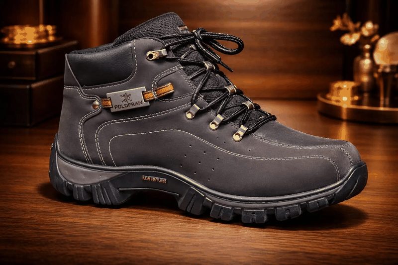 BOTA COTURNO ADVENTURE - CAFÉ/AMARELO