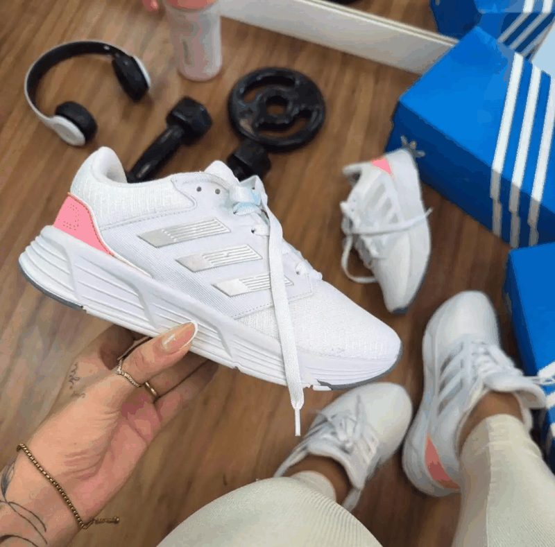 TENIS ADIDAS ESPORTIVO - BRANCO/ROSA