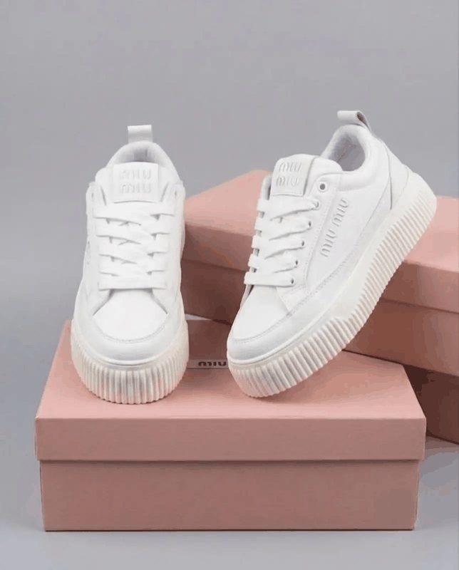 TENIS MIU MIU - BCO/CREME
