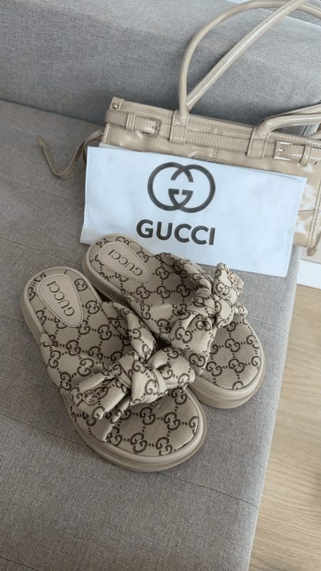 SANDÁLIA GUCCI LAÇO - NUDE