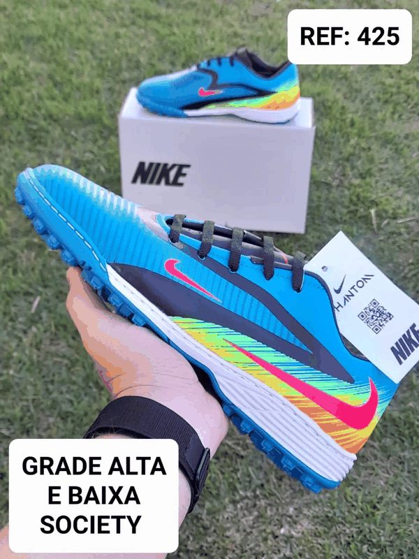 NIKE PHANTON SOCIETY - AZUL/BCO/VERDE