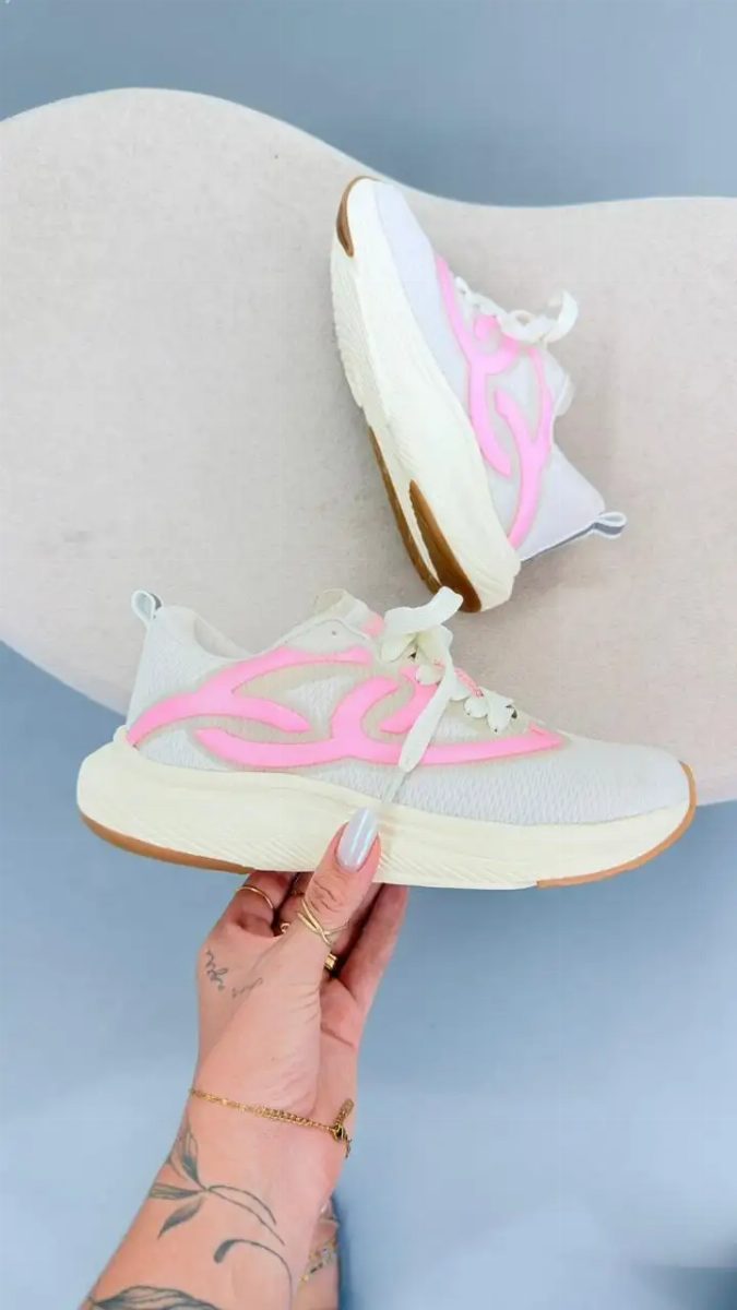 OLYMPIKUS CORRE E.V.A - BCO/PINK/OFF