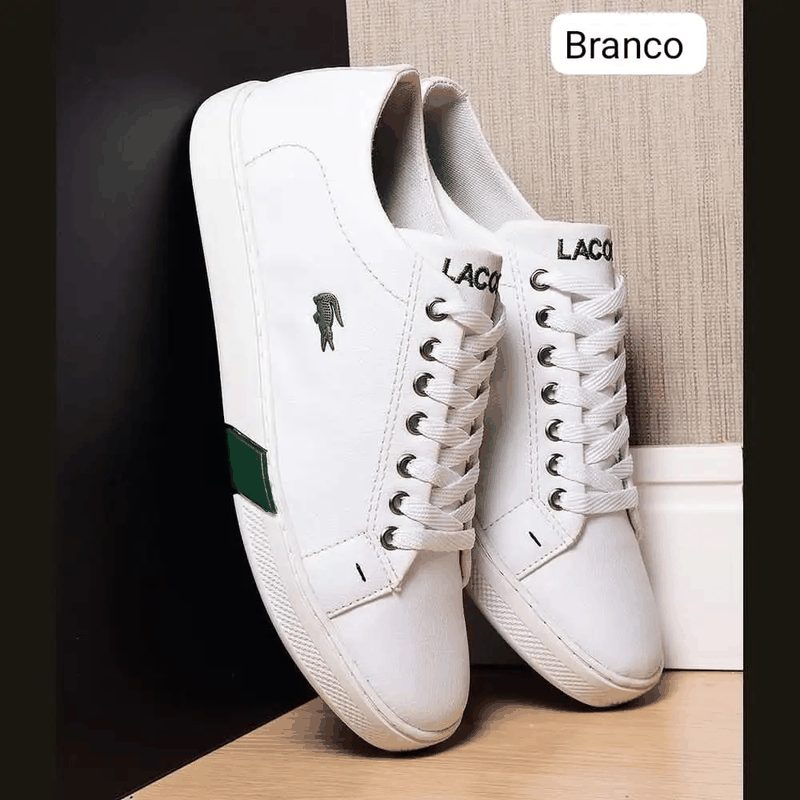 SAPATENIS LACOSTE - BRANCO/B/VERDE