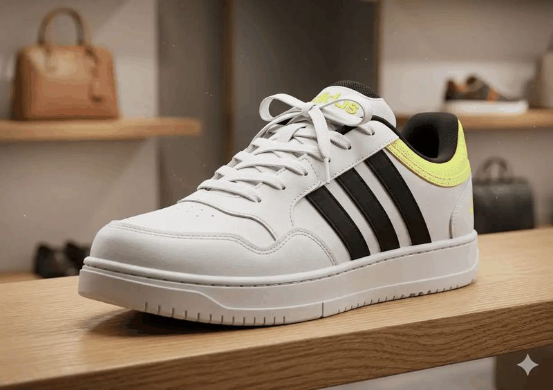 ADIDAS CASUAL PREMIUM - BRANCO/PRETO/VERDE