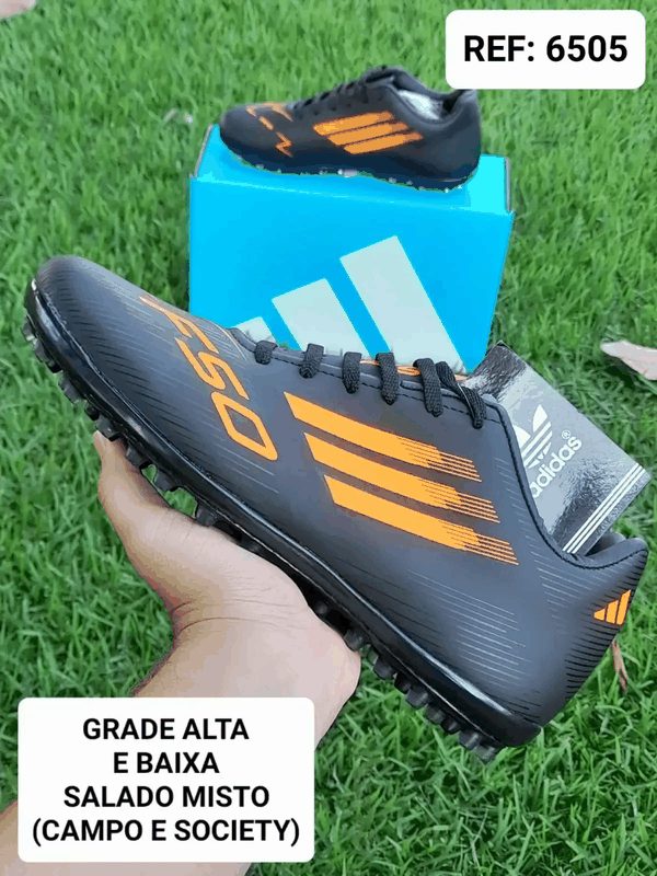 ADIDAS F50 TRAVA MISTA - PRETO