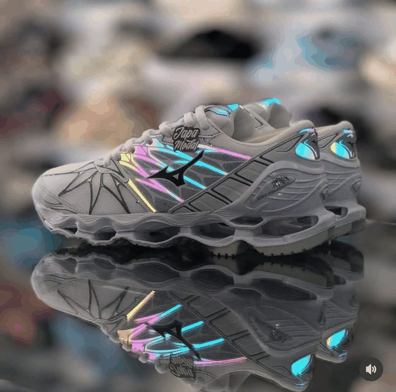 MIZUNO PRO 7 CAMALEÃO - BRANCO/CINZA