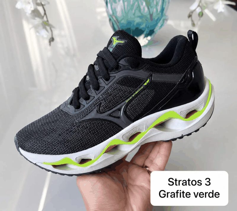 MIZUNO STRATOS 3 - GRAFITE/VERDE
