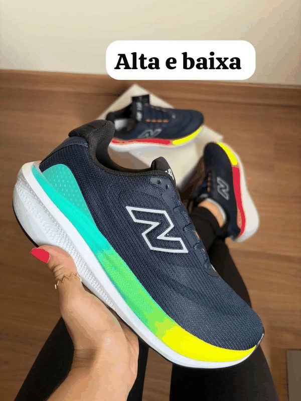 NEW BALANCE INFINION - MARINHO/VERDE/LIMÃO