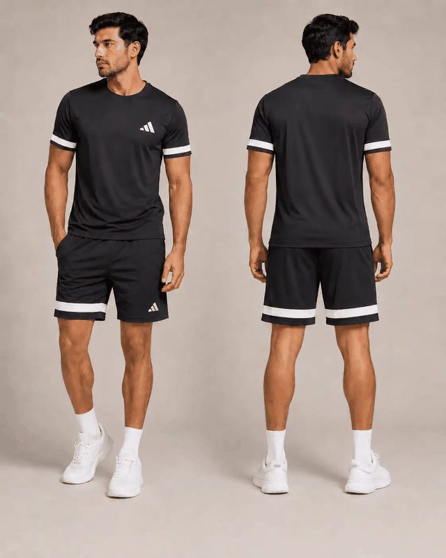 KIT DRY-FIT ADIDAS - PRETO/BRANCO