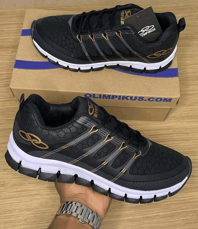 OLYMPIKUS DYNAMIC - PRETO/BRANCO/OURO