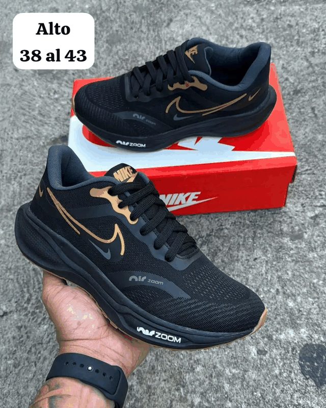 AIR ZOOM - TODO PTO/DOURADO