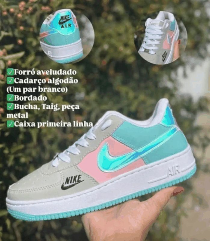 AIR FORCE PREMIUM -VERDE/ROSÉ