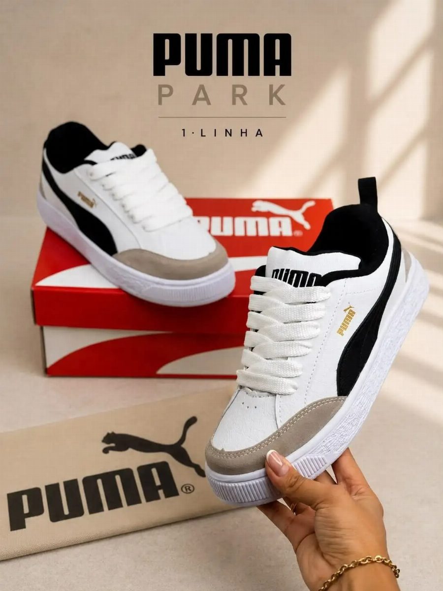 PUMA PARK -  BCO/PTO/CINZA