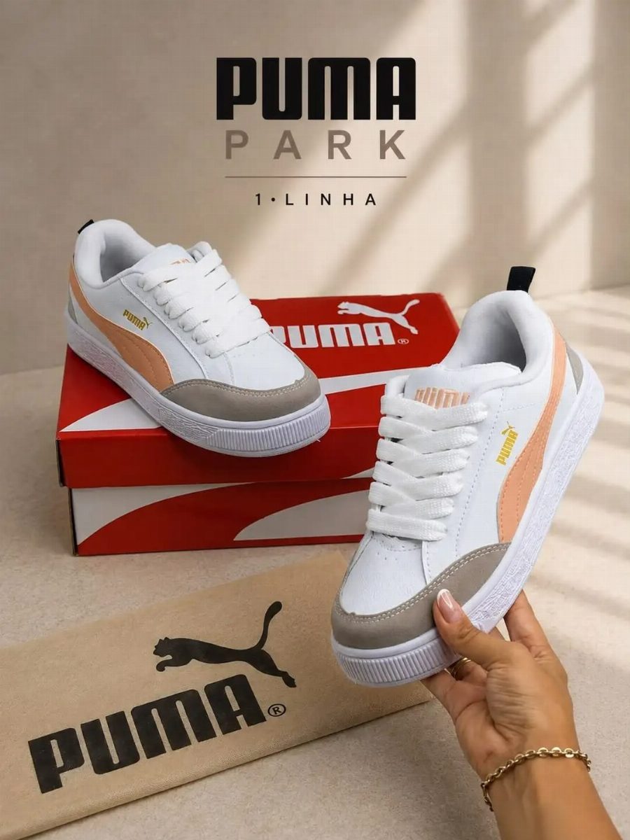 PUMA PARK BCO/PELE/CINZA