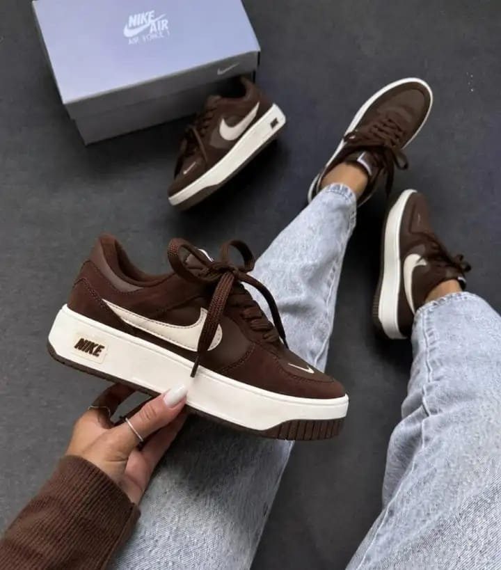 NIKE COURT VISION - MARROM/BCO/MARROM