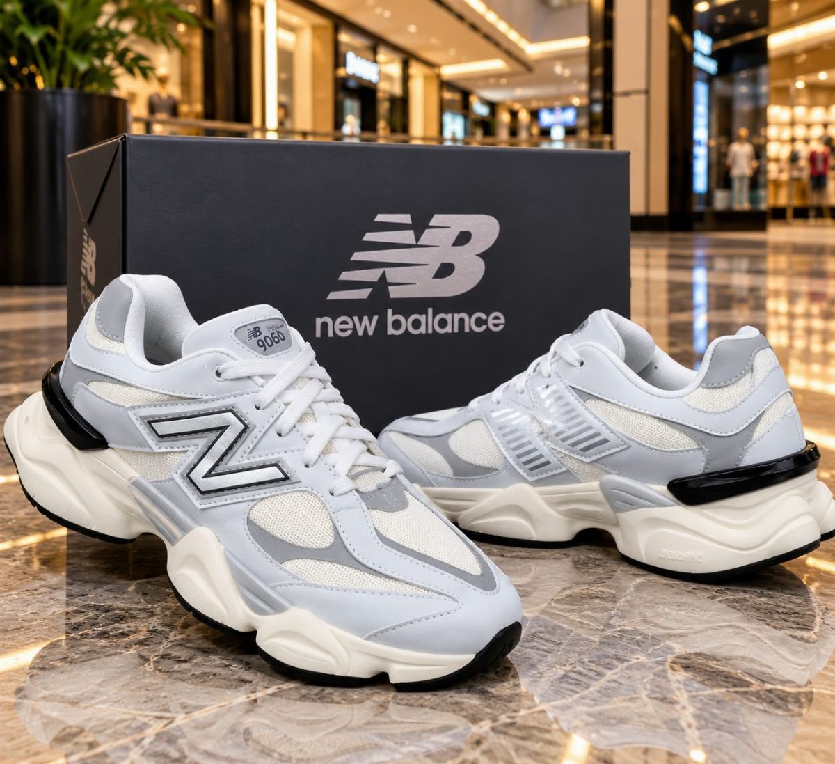 NEW BALANCE 9060 - BRANCO/CINZA/OFF