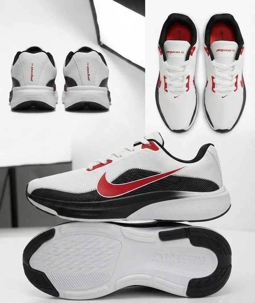 TENIS NIKE PEGASUS 1 - BRANCO/PTO/VERMELHO