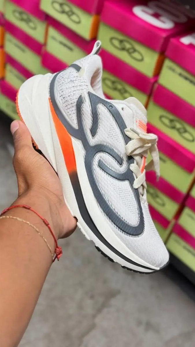 OLYMPIKUS CORRE VENTO 3 - BCO/CINZA/LARANJA