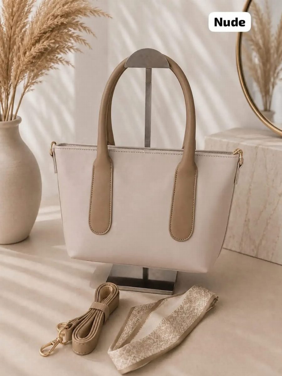 BOLSA FEMININA + ALÇA - NUDE