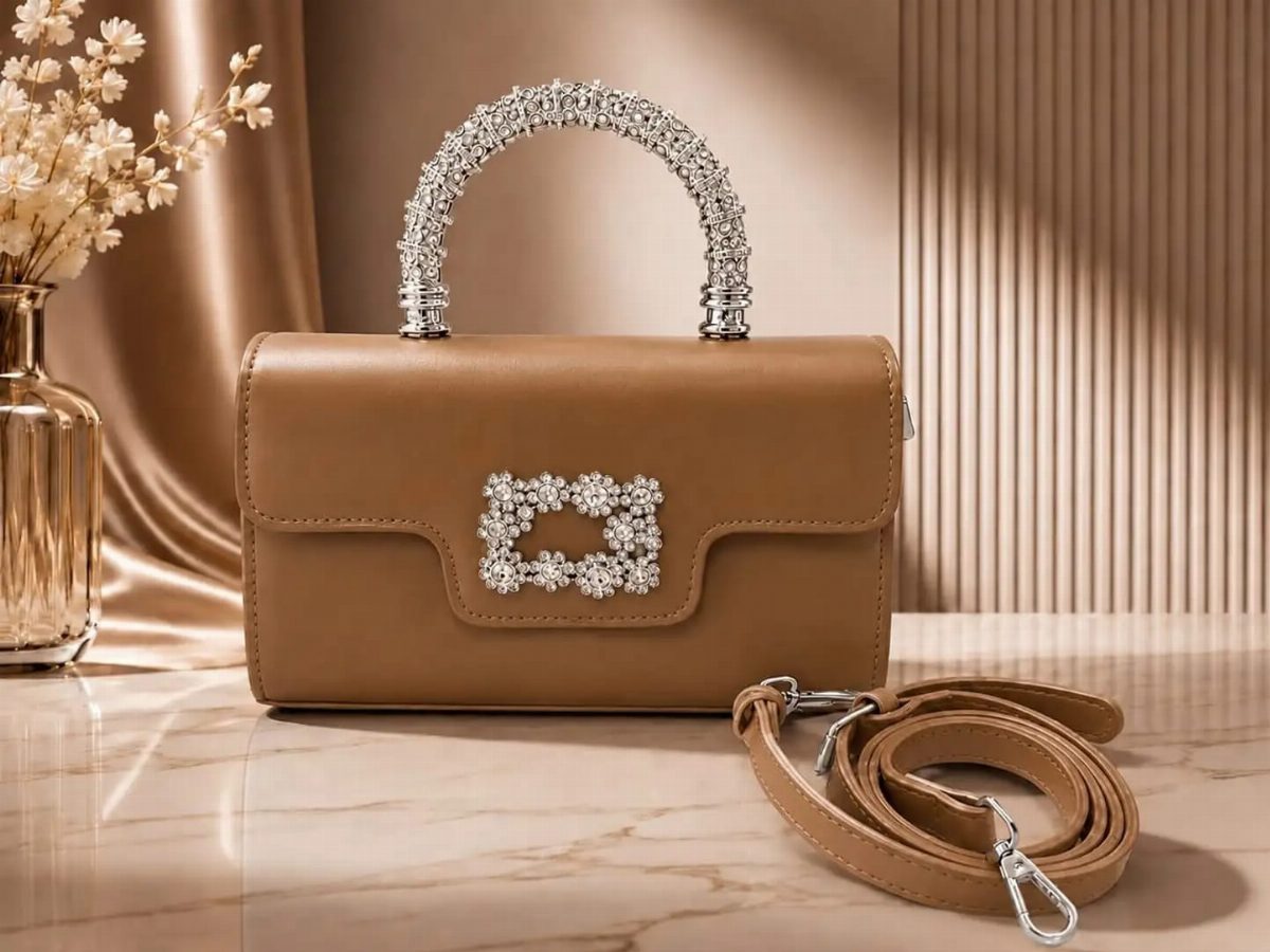 BOLSA FEMININA PEDRINHAS - KHAKI