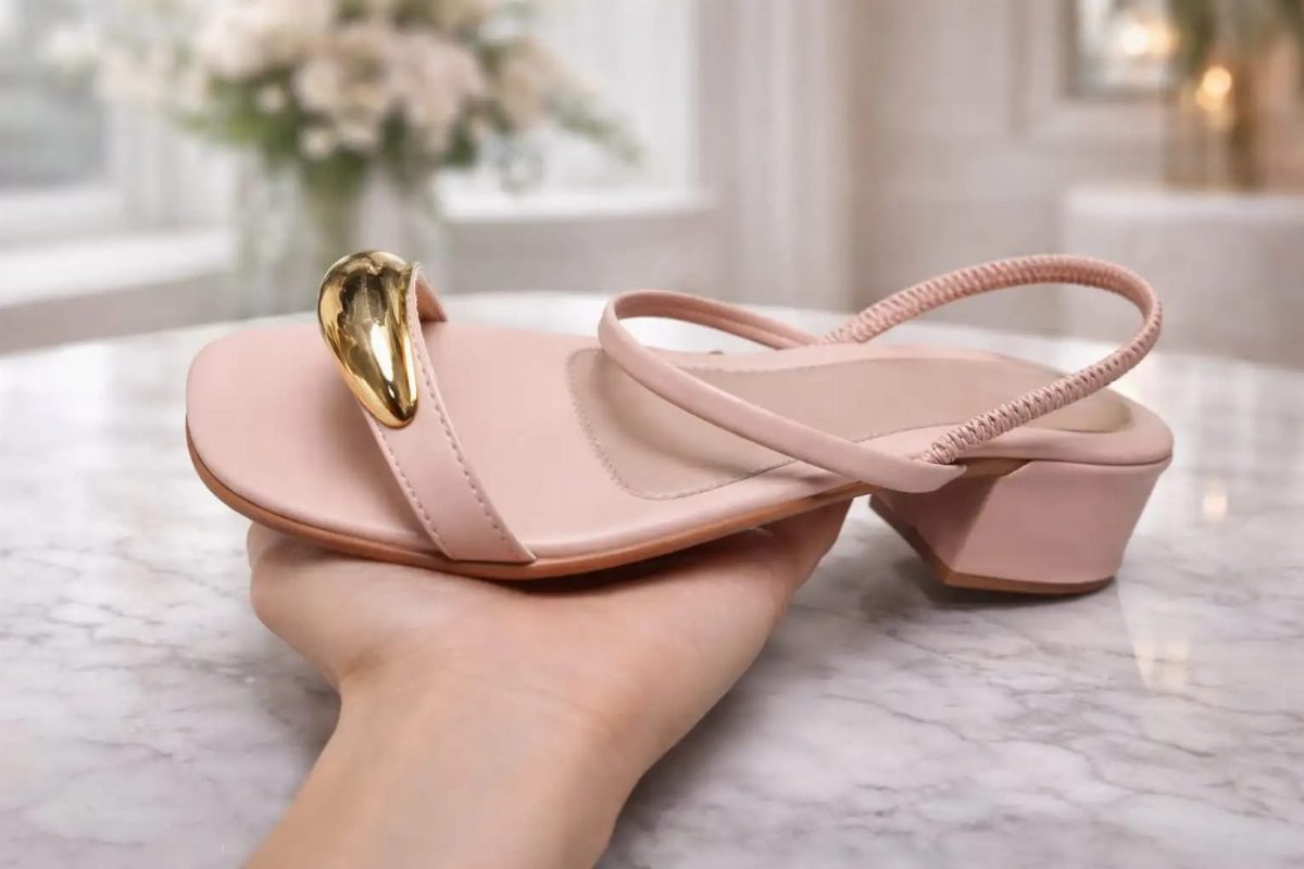 SANDALIA SALTO SLINGBACK - NUDE