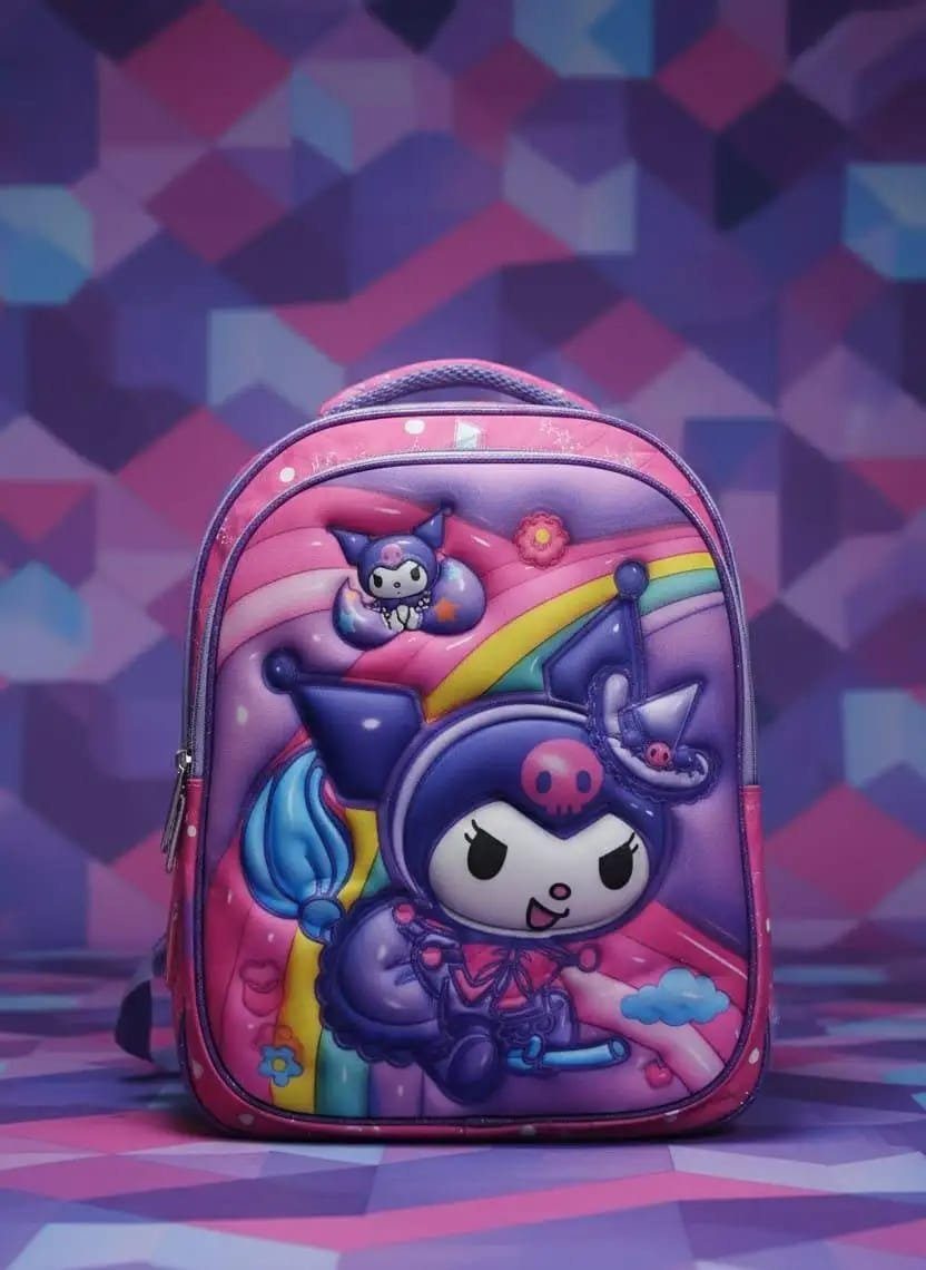 MOCHILA KUROMI - ROSA/ROXO