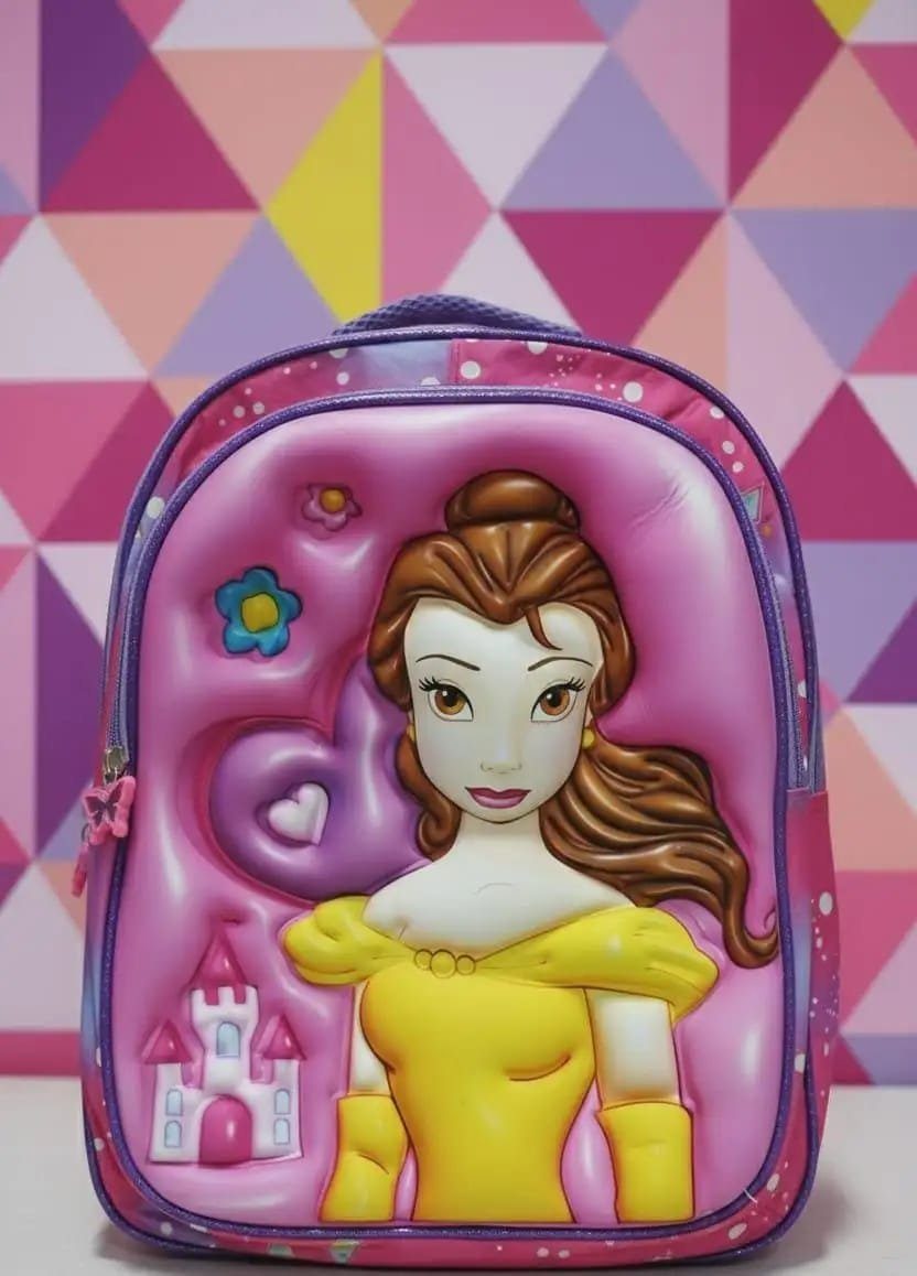 MOCHILA PRINCESA BELA - ROSA