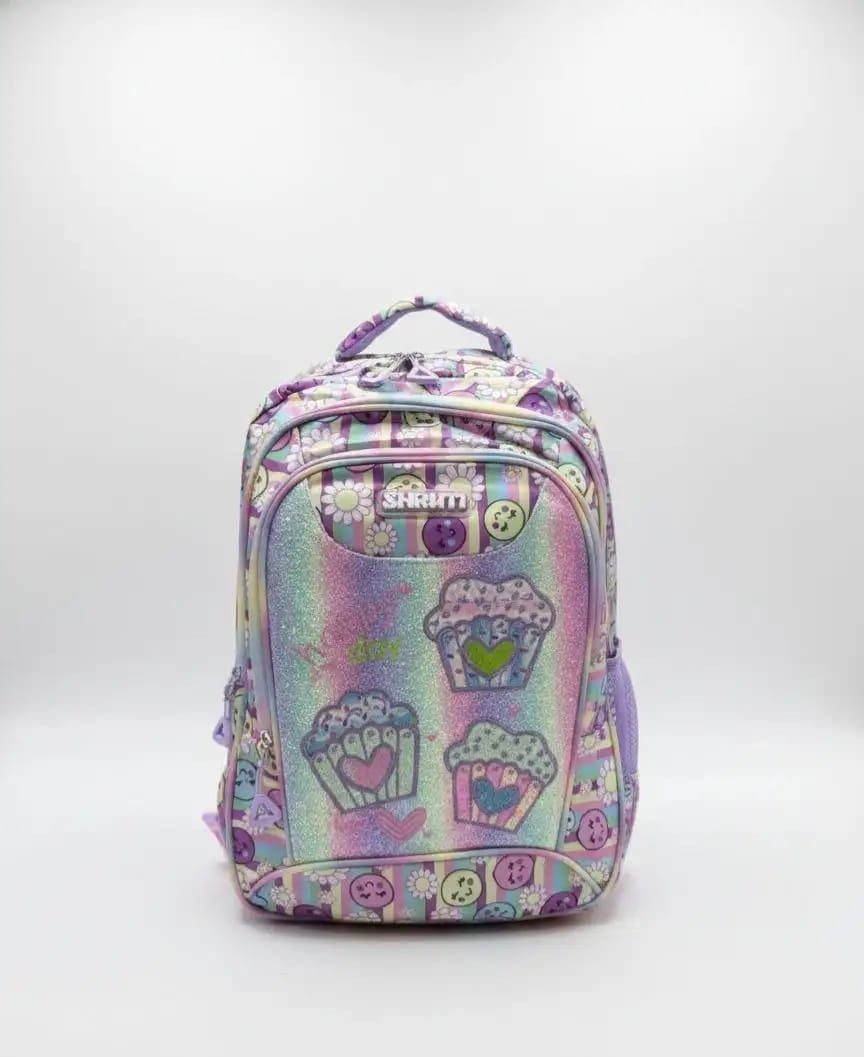 MOCHILA GLITER - LILÁS/CIANO - VERTICAL