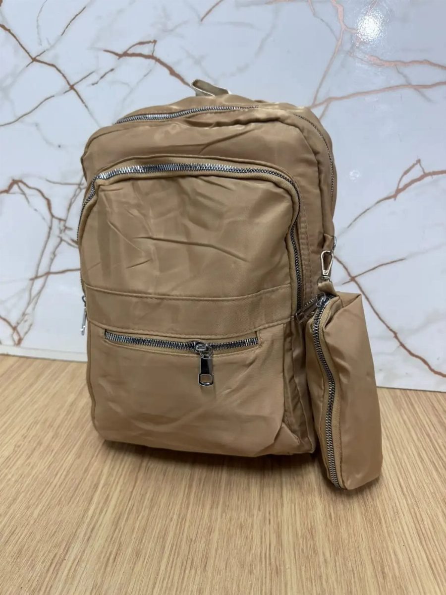 MOCHILA FEMININA + ESTOJO - CARAMELO