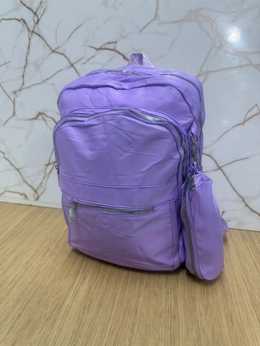 MOCHILA FEMININA + ESTOJO - LILÁS
