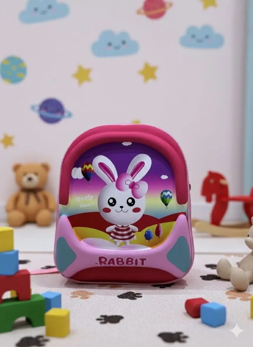 MOCHILA COELHO - ROSA/ROXO