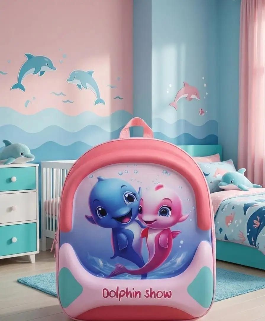 MOCHILA GOLFINHOS - ROSA