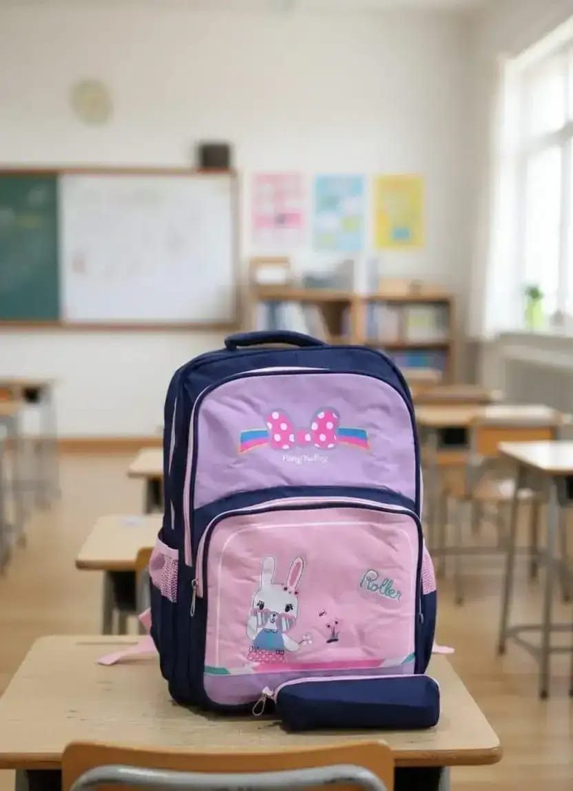 MOCHILA COELHO - MARINHO/ROSA