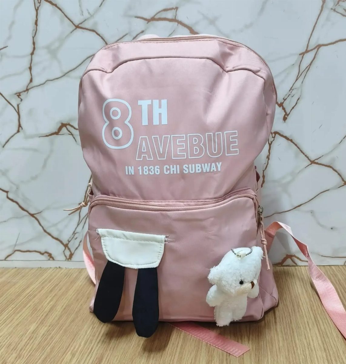MOCHILA JUVENIL URSINHO - ROSA