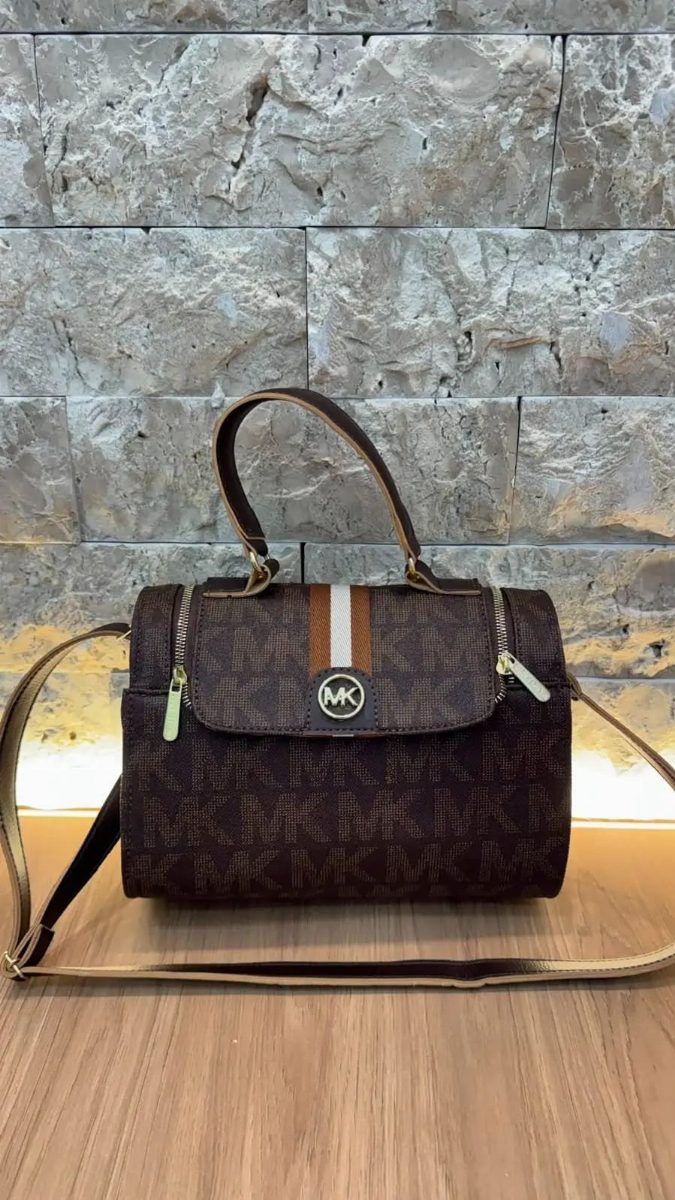 BOLSA BAÚ MK - CAFÉ