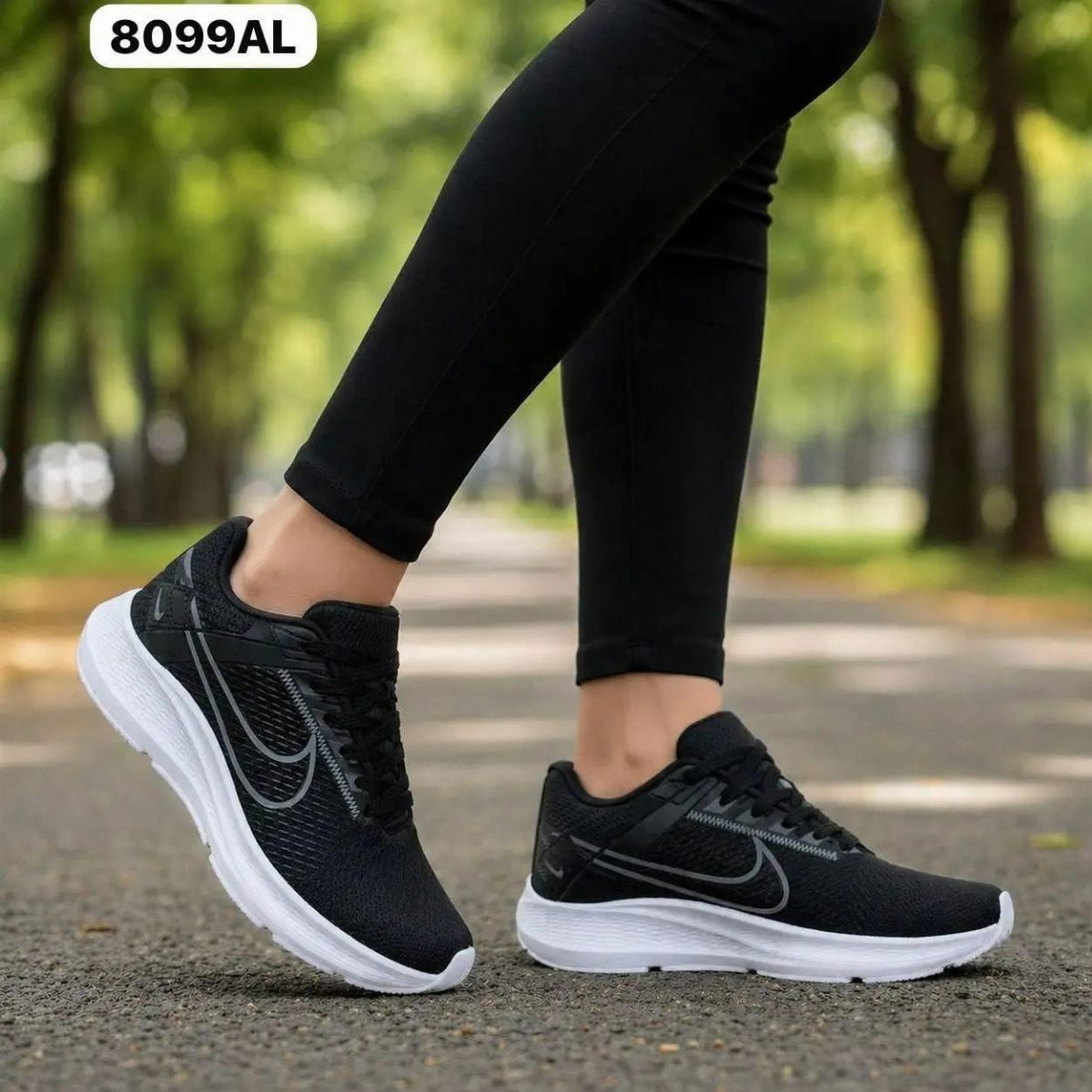 NIKE ESPORTIVO 8099 - PRETO/CINZA/BCO