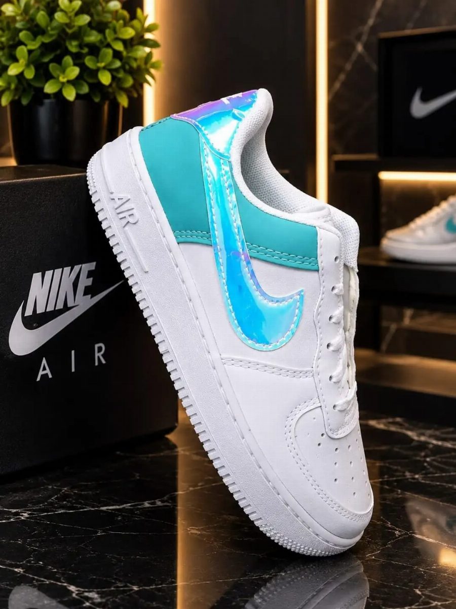 AIR FORCE PREMIUM - BRANCO/VERDE ÁGUA RFL