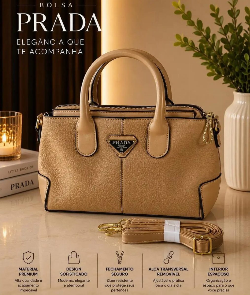 BOLSA PRADA - CAMEL