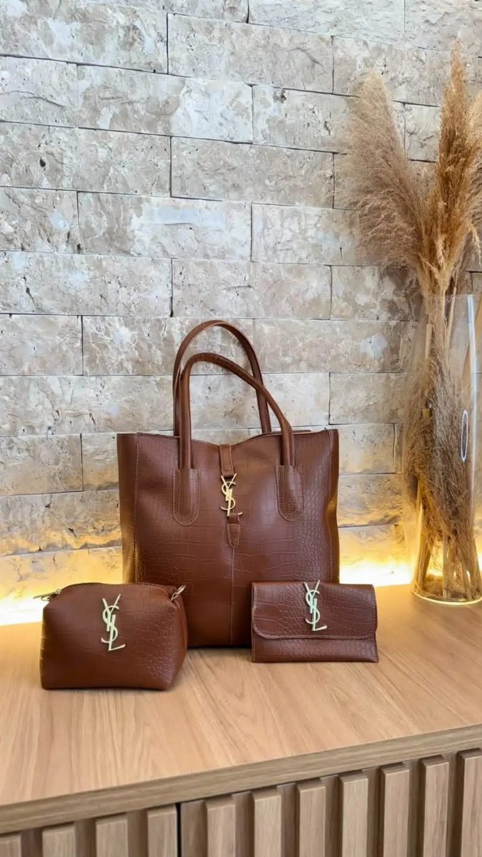 KIT YSL 3 PEÇAS - CARAMELO