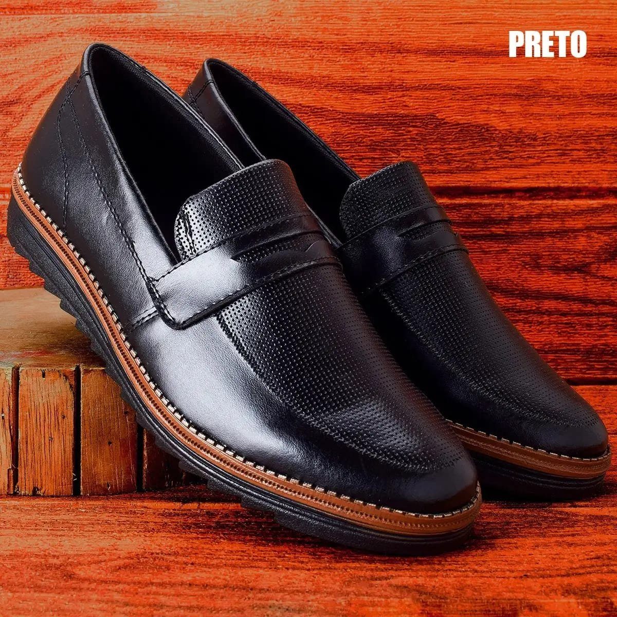 SAPATO SOCIAL SLIP ON -- PRETO