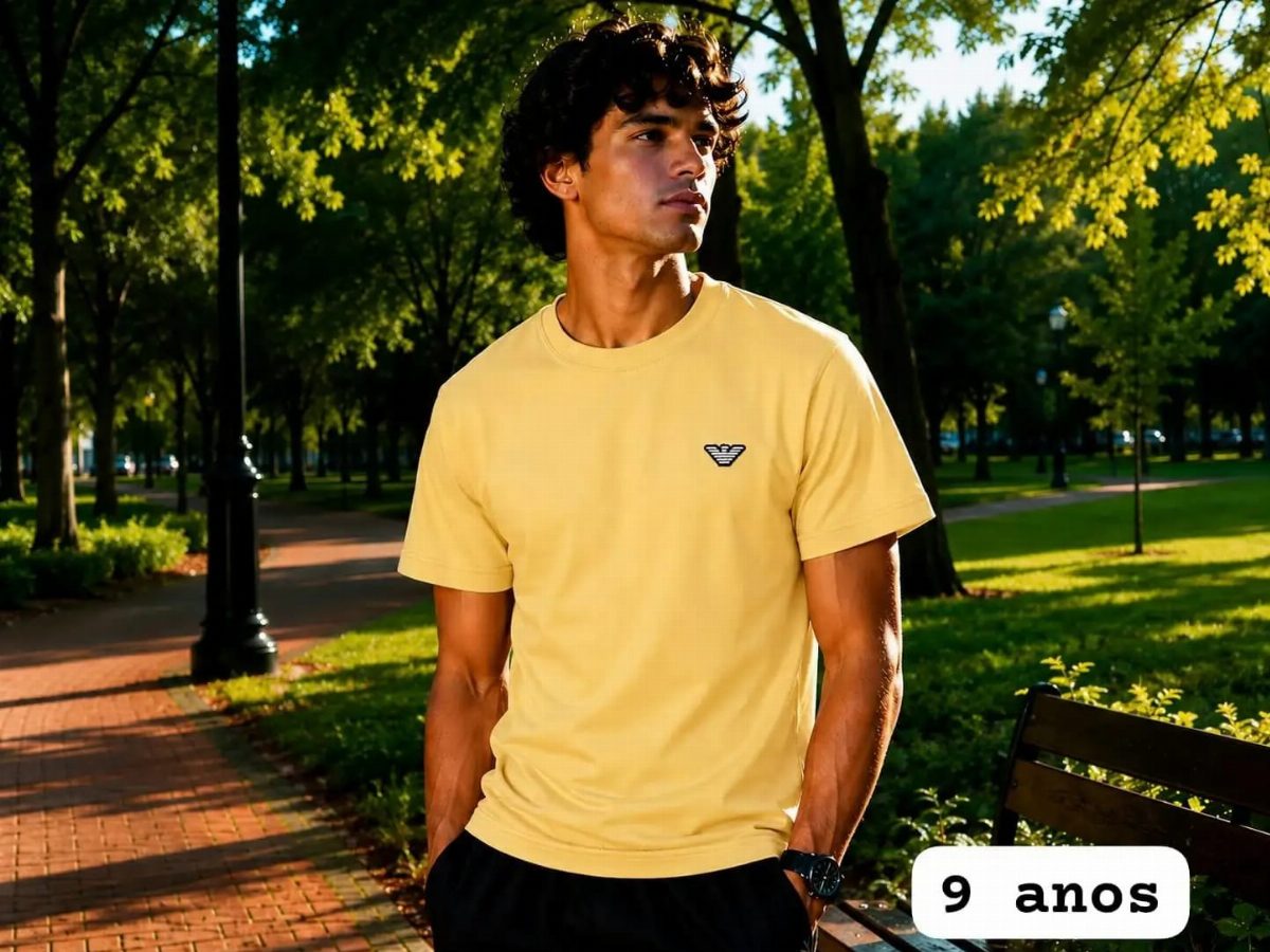 CAMISA INFANTIL ARMANI - AMARELO