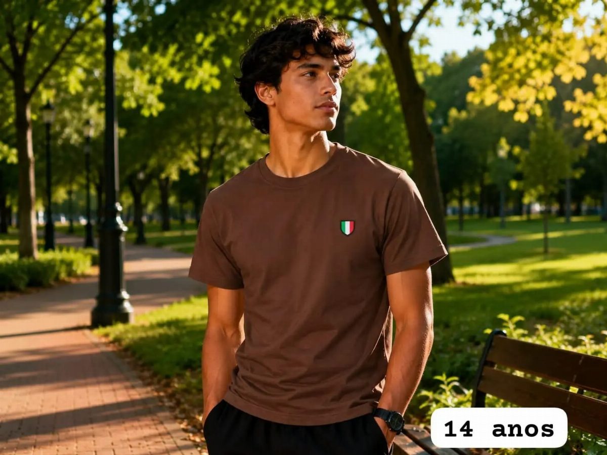 CAMISA INFANTIL ITALIAN - CAFÉ