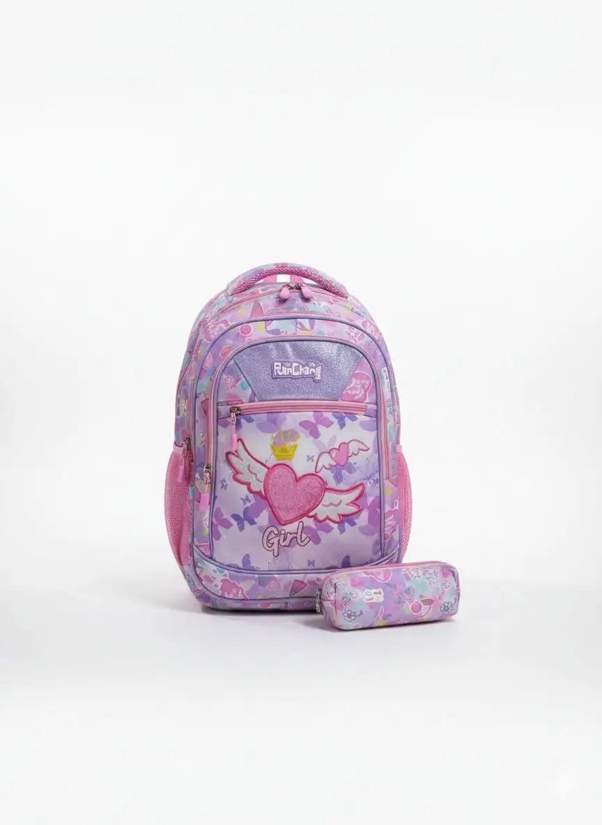 MOCHILA FEMININA JUVENIL RONCHANG - ROSA/LILÁS