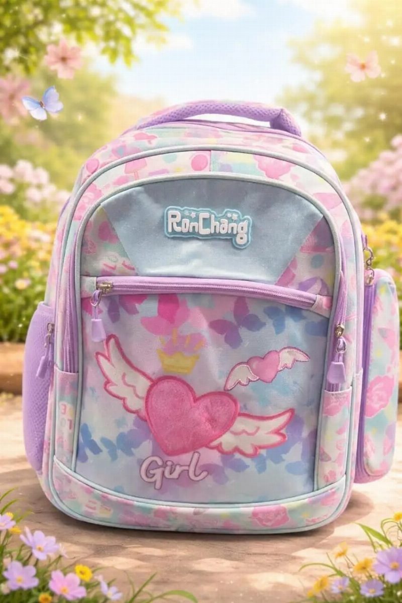 MOCHILA FEMININA JUVENIL RONCHANG - LILÁS/AZUL BB
