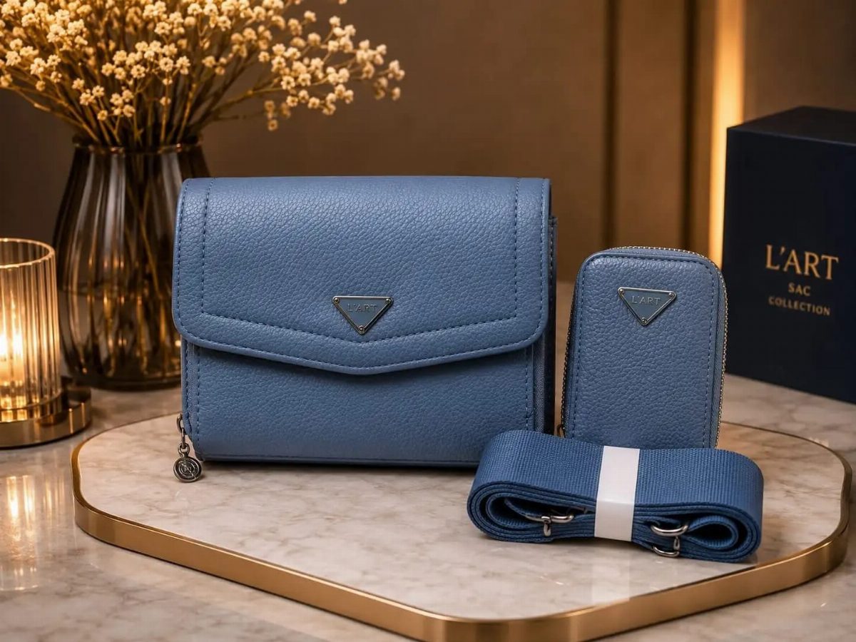 KIT BOLSA + CARTEIRA LART - AZUL