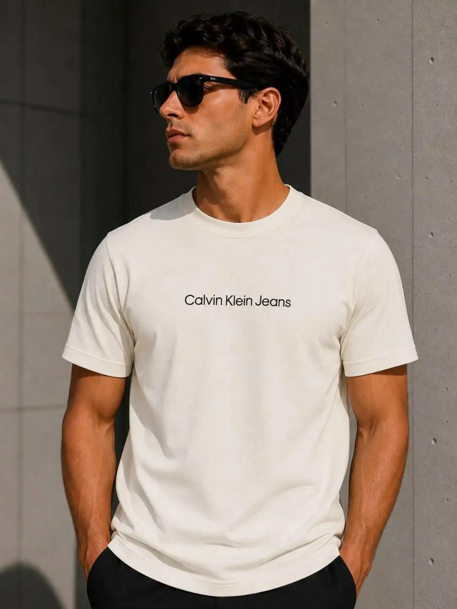 CAMISA PERUANA CALVIN KLEIN - OFF WHITE II