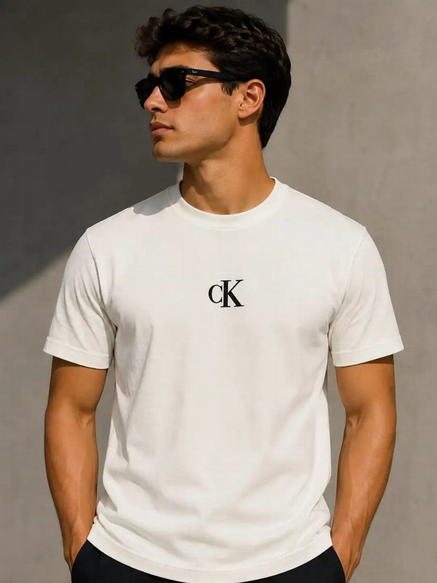CAMISA PERUANA CALVIN KLEIN - OFF WHITE